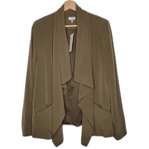 TOBI Olive Green Waterfall Cardigan Long Sleeve